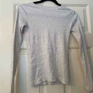 Brandy Melville Gray Striped Top